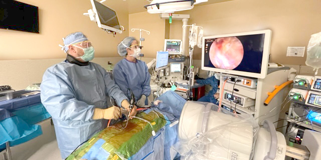 Dr. Grisoni preforming surgery